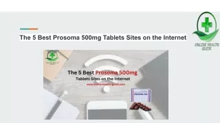 The 5 Best Prosoma 500mg Tablets Sites on the Internet