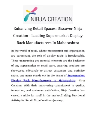 Supermarket Display Rack Manufacturers in Maharashtra Call-7428590051
