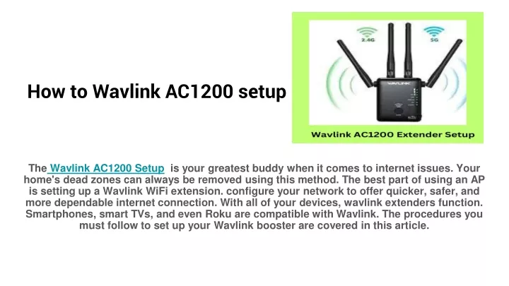 how to wavlink ac1200 setup