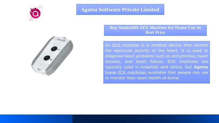 buy sanketlife ecg machine for home use at best price