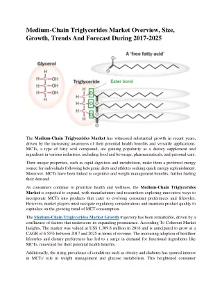 Medium-Chain Triglycerides Market PDF