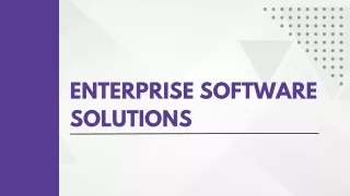 Enterprise software solutions