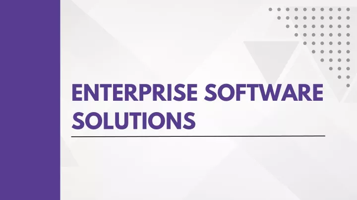 enterprise software solutions