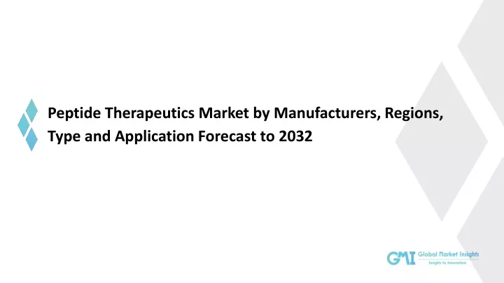 peptide therapeutics market by manufacturers