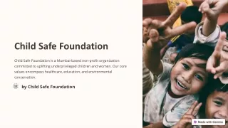 Catalyzing Change in Mumbai: Child Safe Foundation's Impactful NGO Work