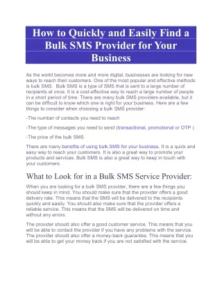 how to quickly and easily find a bulk