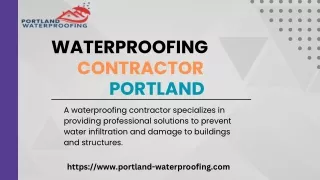 waterproofing contractor portland
