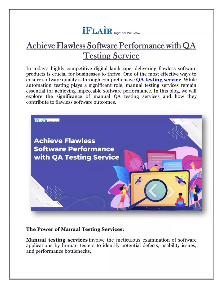 achieve flawless software performance with