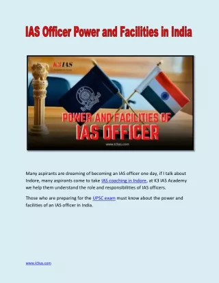 IAS power and facilities in India