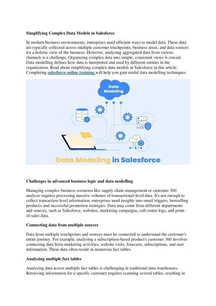 simplifying complex data models in salesforce