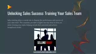 Training Your Sales Team