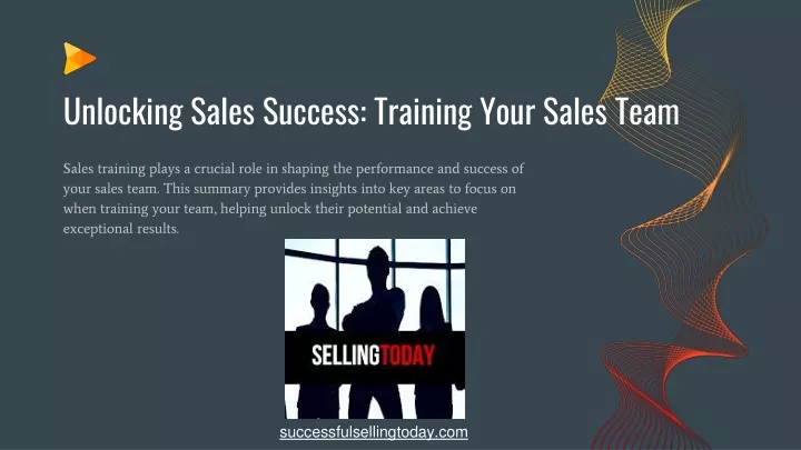 unlocking sales success training your sales team