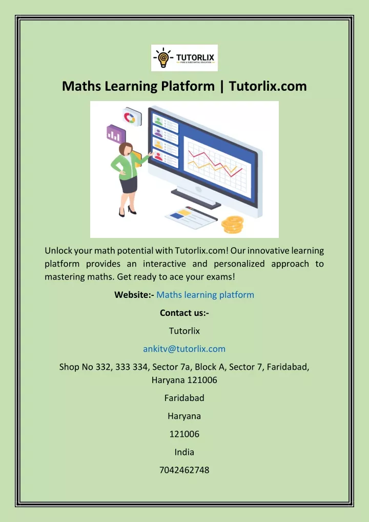 maths learning platform tutorlix com