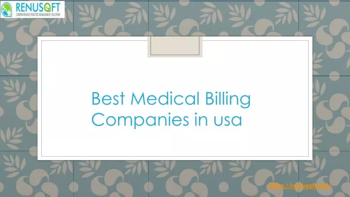 best medical billing companies in usa