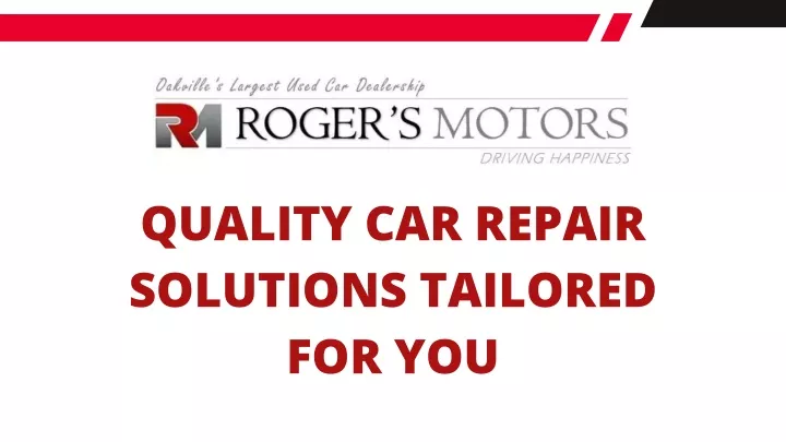 quality car repair solutions tailored for you