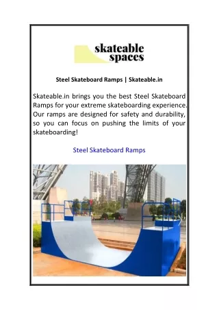 01 Steel Skateboard Ramps  Skateable