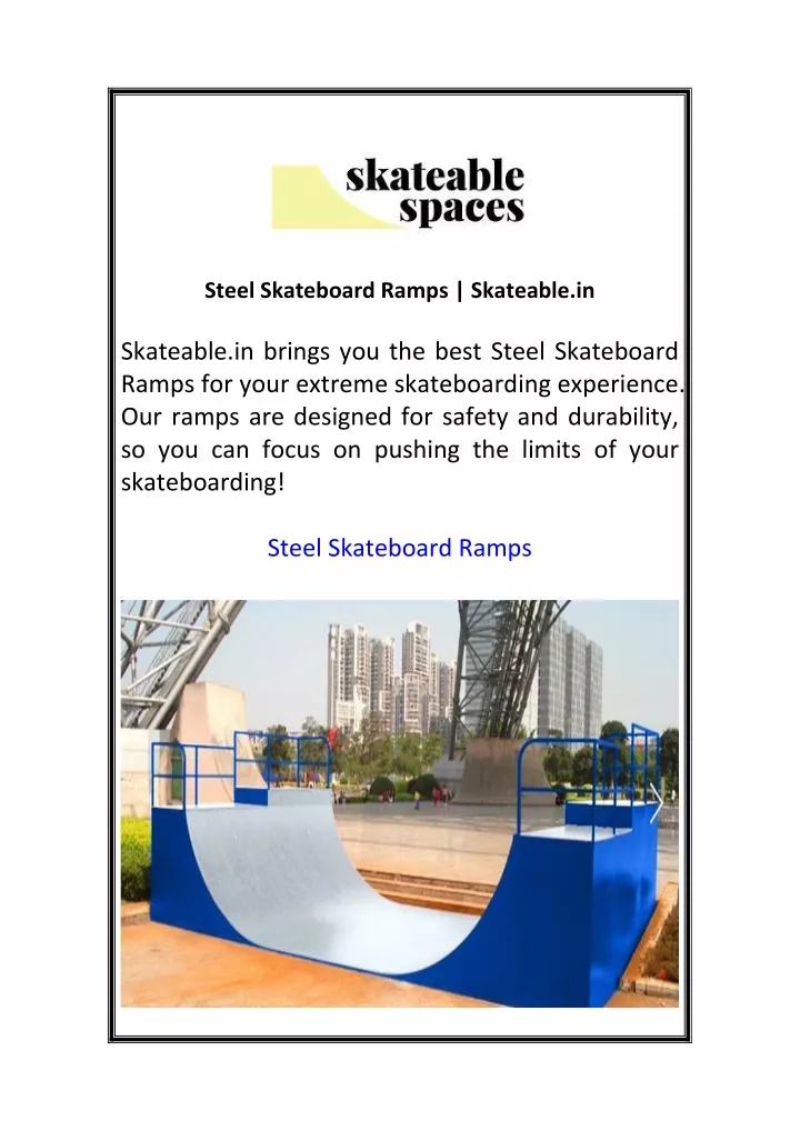 steel skateboard ramps skateable in