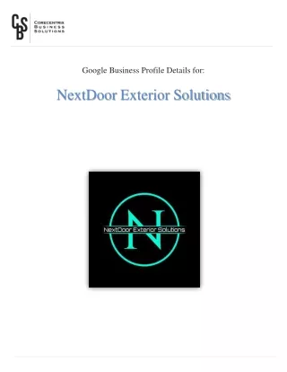 NextDoor Exterior Solutions