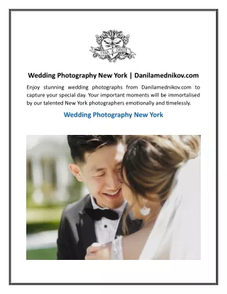 Wedding Photography New York - Danilamednikov