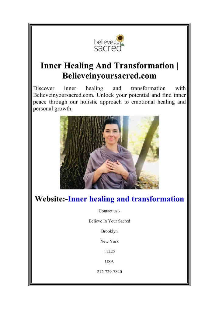 inner healing and transformation