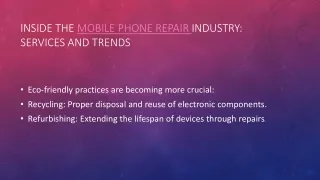 Inside the Mobile Phone Repair Industry: Services and Trends