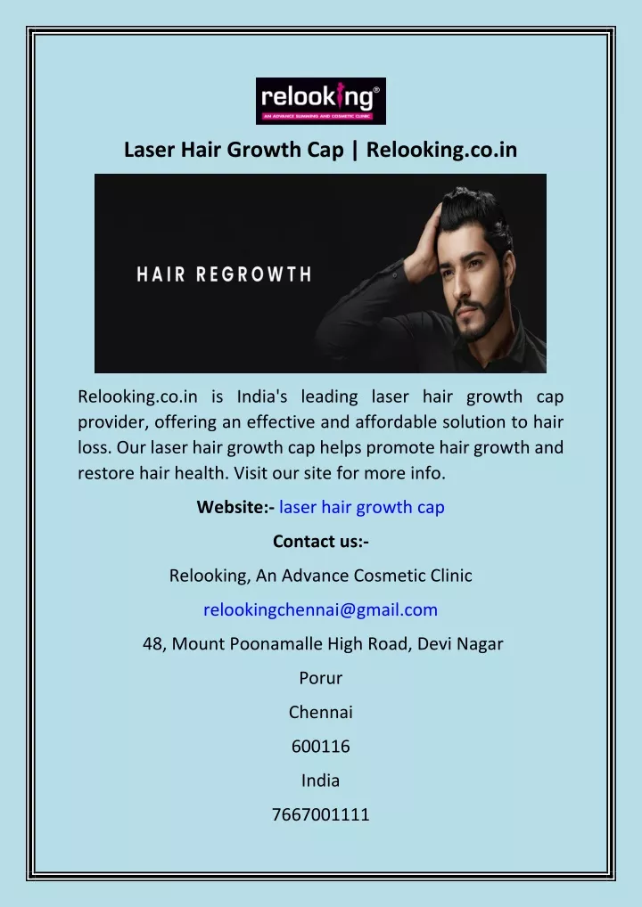 laser hair growth cap relooking co in