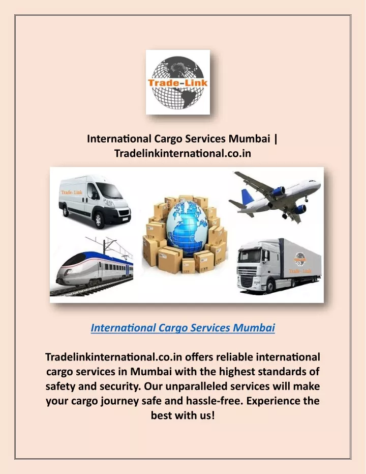 international cargo services mumbai