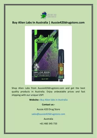 Buy Alien Labs In Australia  Aussie420drugstore