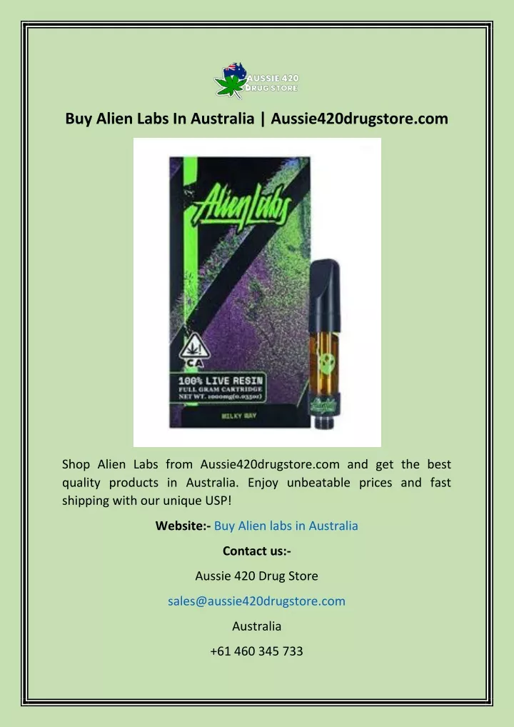 buy alien labs in australia aussie420drugstore com