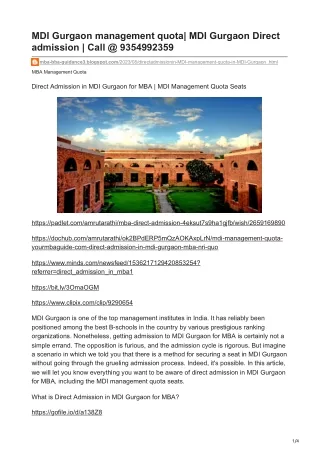 MDI Gurgaon management quota-mba-bba-guidance3.blogspot.com- MDI Gurgaon Direct admission  Call  9354992359