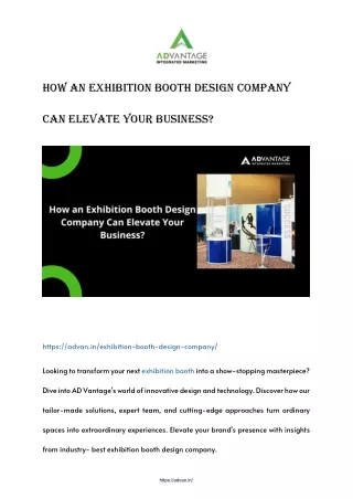How an Exhibition Booth Design Company Can Elevate Your Business?