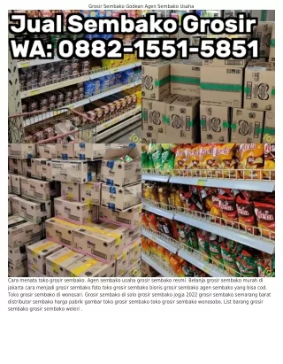 Ö88ᒿ.l55l.585l (WA) Harga Barang Grosir Sembako Modal Usaha Grosir Sembako