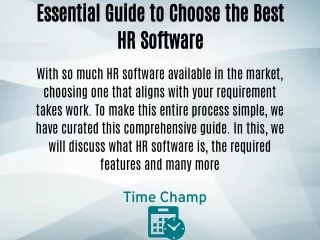 Essential Guide to Choose the Best HR Software