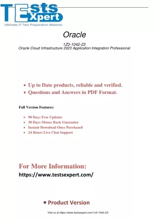 Mastering the 1Z0-1042-23 Oracle Cloud Exam Pdf Dumps Questions and Answers