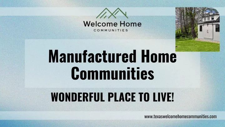 manufactured home communities wonderful place