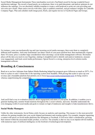 social media management instruments these