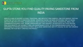 Gupta StoneYou Find Quality Paving Sandstone from India