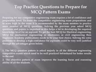 top practice questions to prepare for mcq pattern