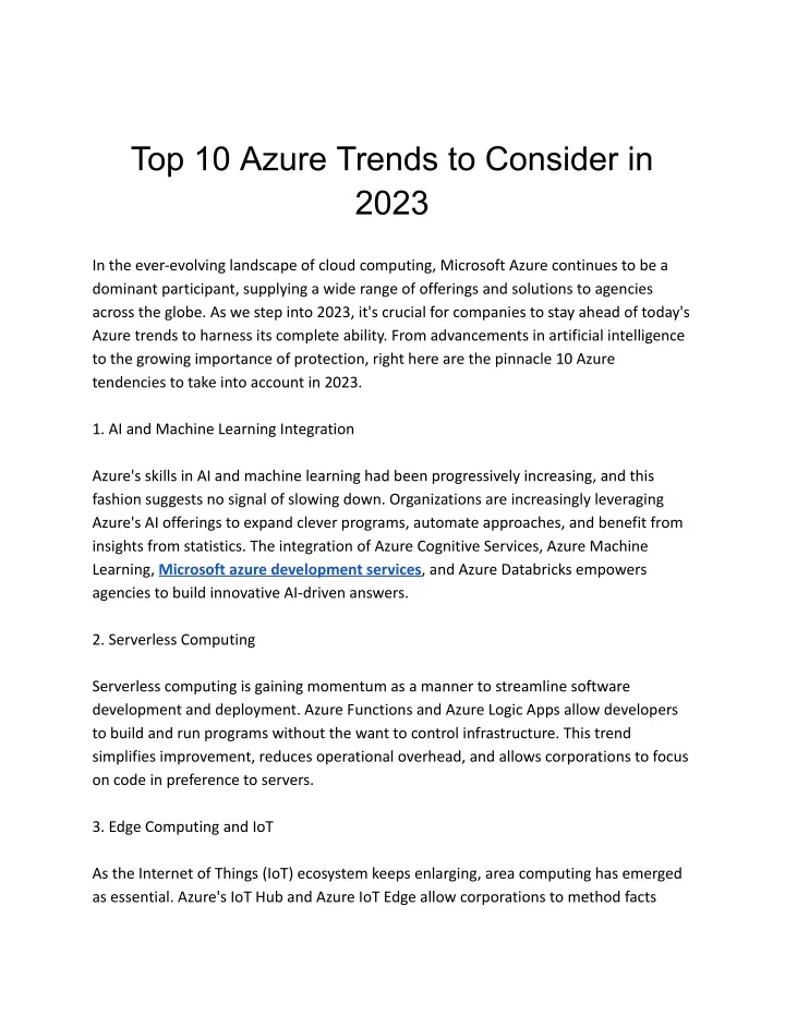 top 10 azure trends to consider in 2023