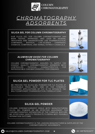 Chromatography Adsorbents by Column Chromatography