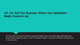 ux cx and your business where user satisfaction meets customer joy