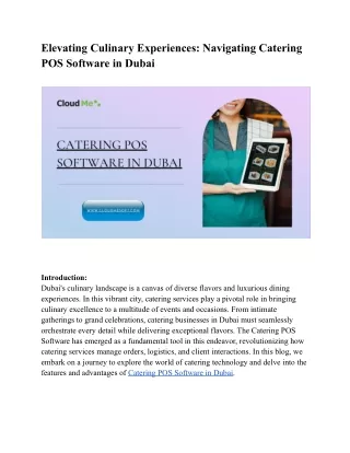 Elevating Culinary Experiences_ Navigating Catering POS Software in Dubai