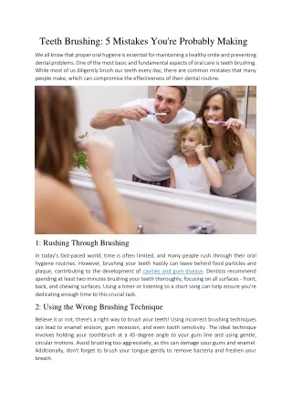 teeth brushing 5 mistakes you re probably making
