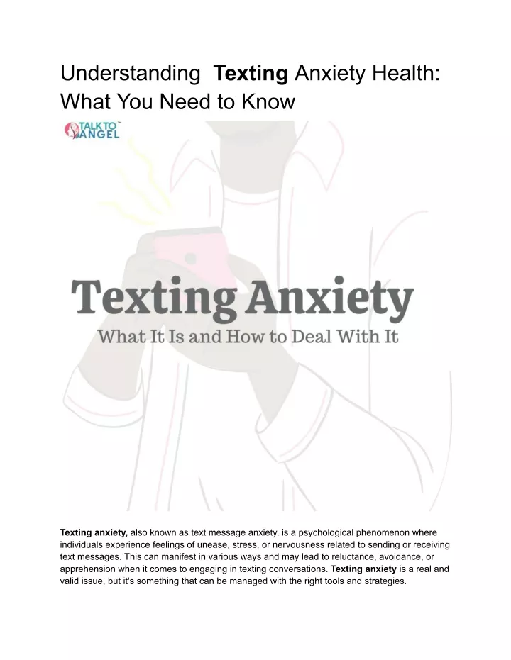 understanding texting anxiety health what
