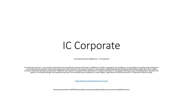 ic corporate