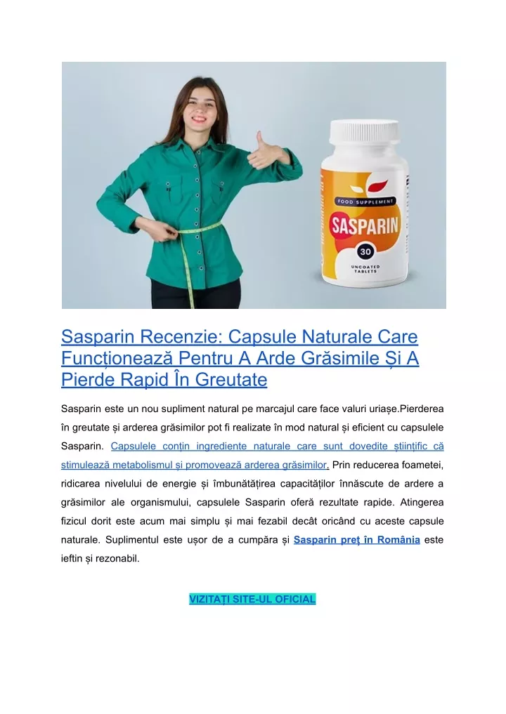 sasparin recenzie capsule naturale care func