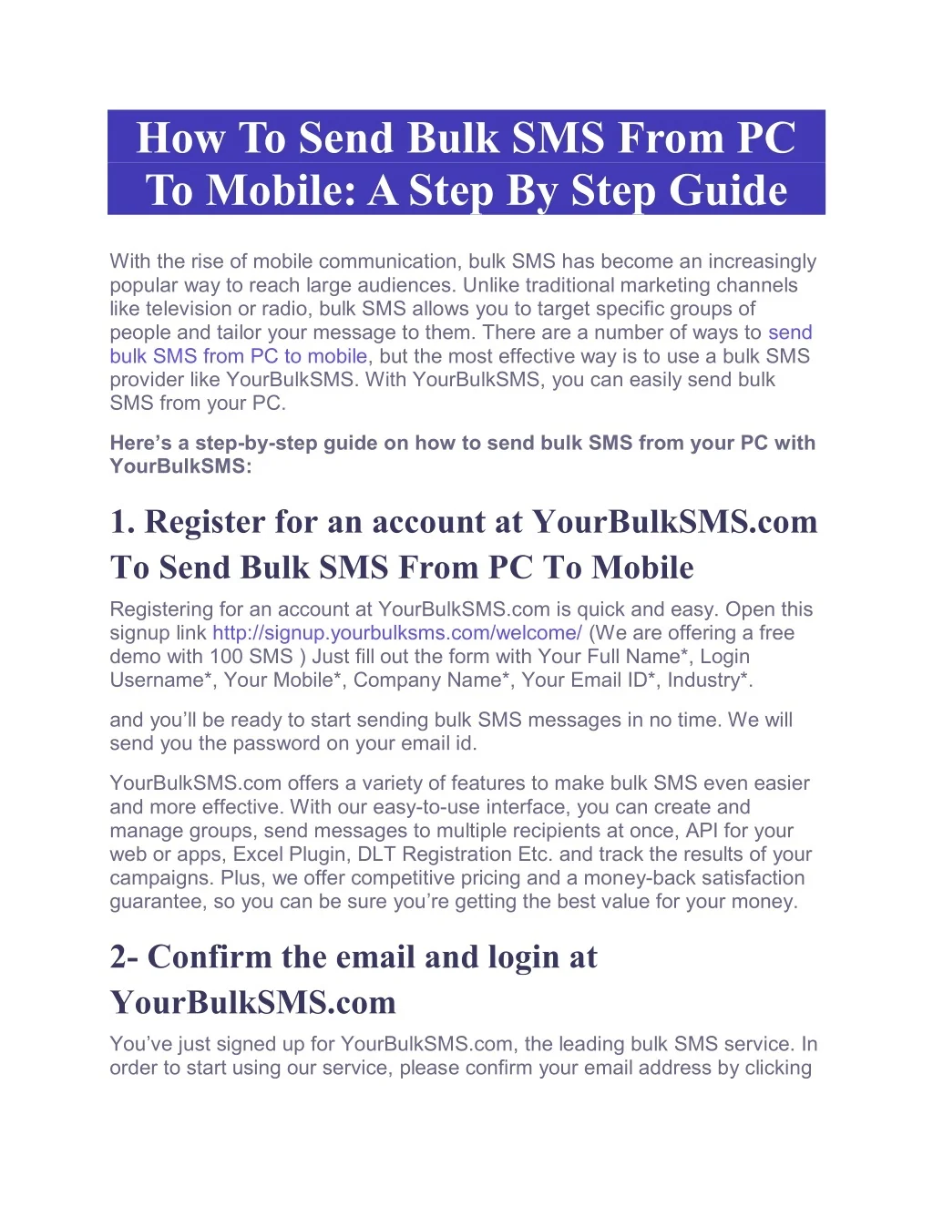 PPT - How To Send Bulk SMS From PC To Mobile A Step By Step Guide ...