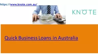 Quick Business Loans in Australia
