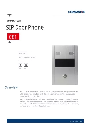 SIP Door Phone – Dinstar India