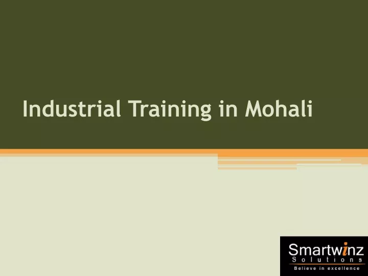 industrial training in mohali